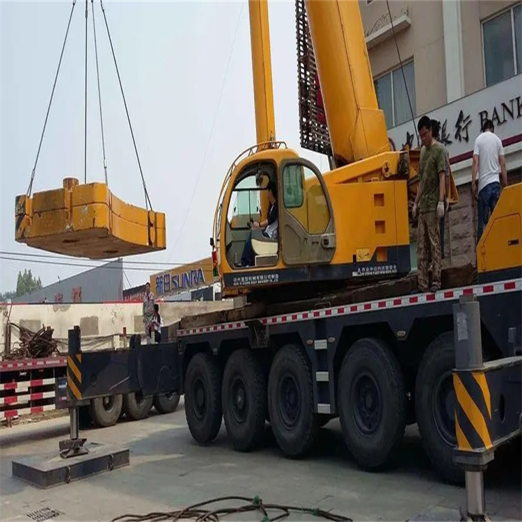 含山县当地吊车出租|机器吊装|75吨|工厂搬迁服务